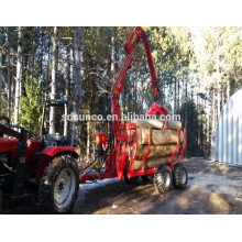 Log trailer with crane 5 ton loading capacity